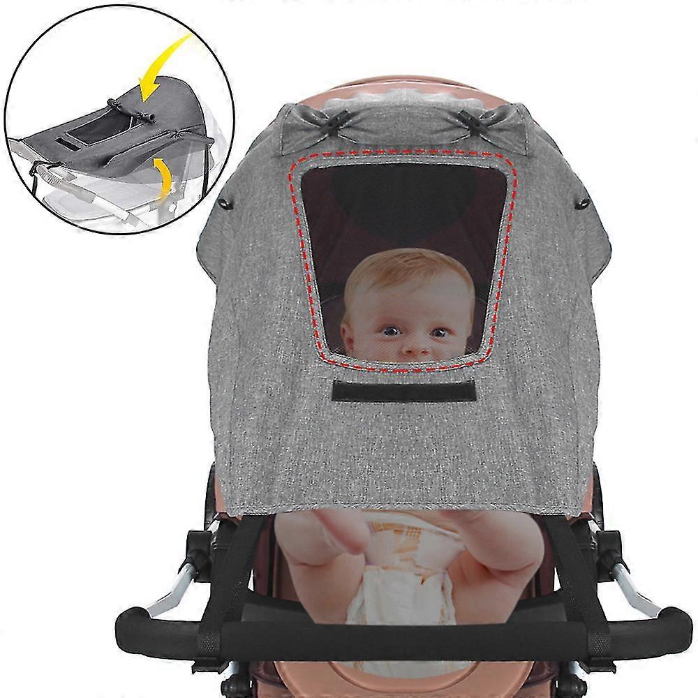 Stroller Sun Shade Stroller Sun Shade With Observation Window And Wide Wings Compatible With Baby Uv Protection