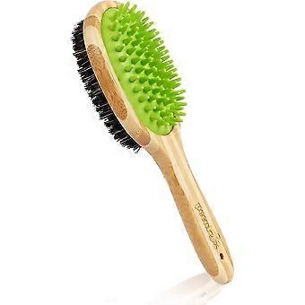 Dog Cat Grooming Brush Double Sided Rubber Massage Cleaning Brush Pet Bath Massage Comb Hair Remover For Long Hair Short Hair