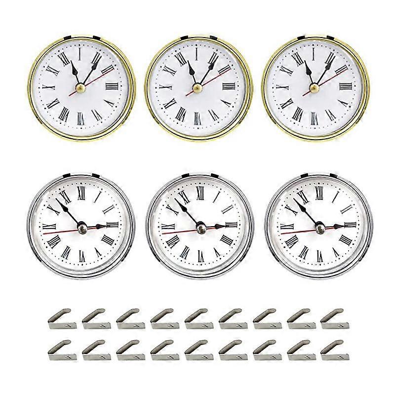 6Pcs Clock Parts for Clock Resin Mold,Clock Pieces for Clock Epoxy Casting Resin Mold