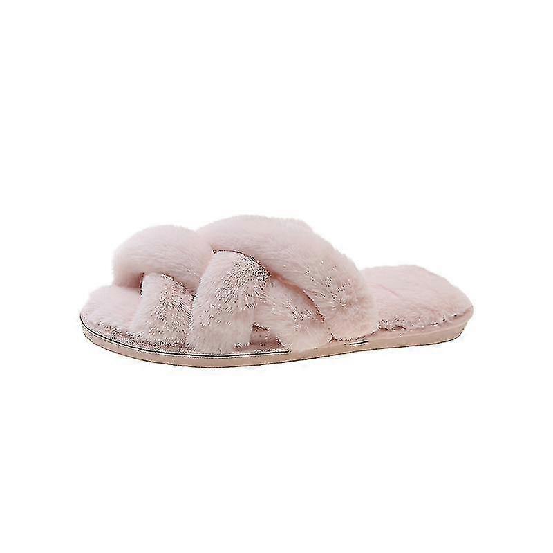Memory Foam Tofflor Kvinnor Fluffiga Tofflor Anti-skid Fleece Hus Toffel för inomhusskor utomhus
