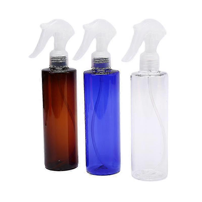250ml詰め替え可能なアンバーガラススプレーボトルクリアペットボトル