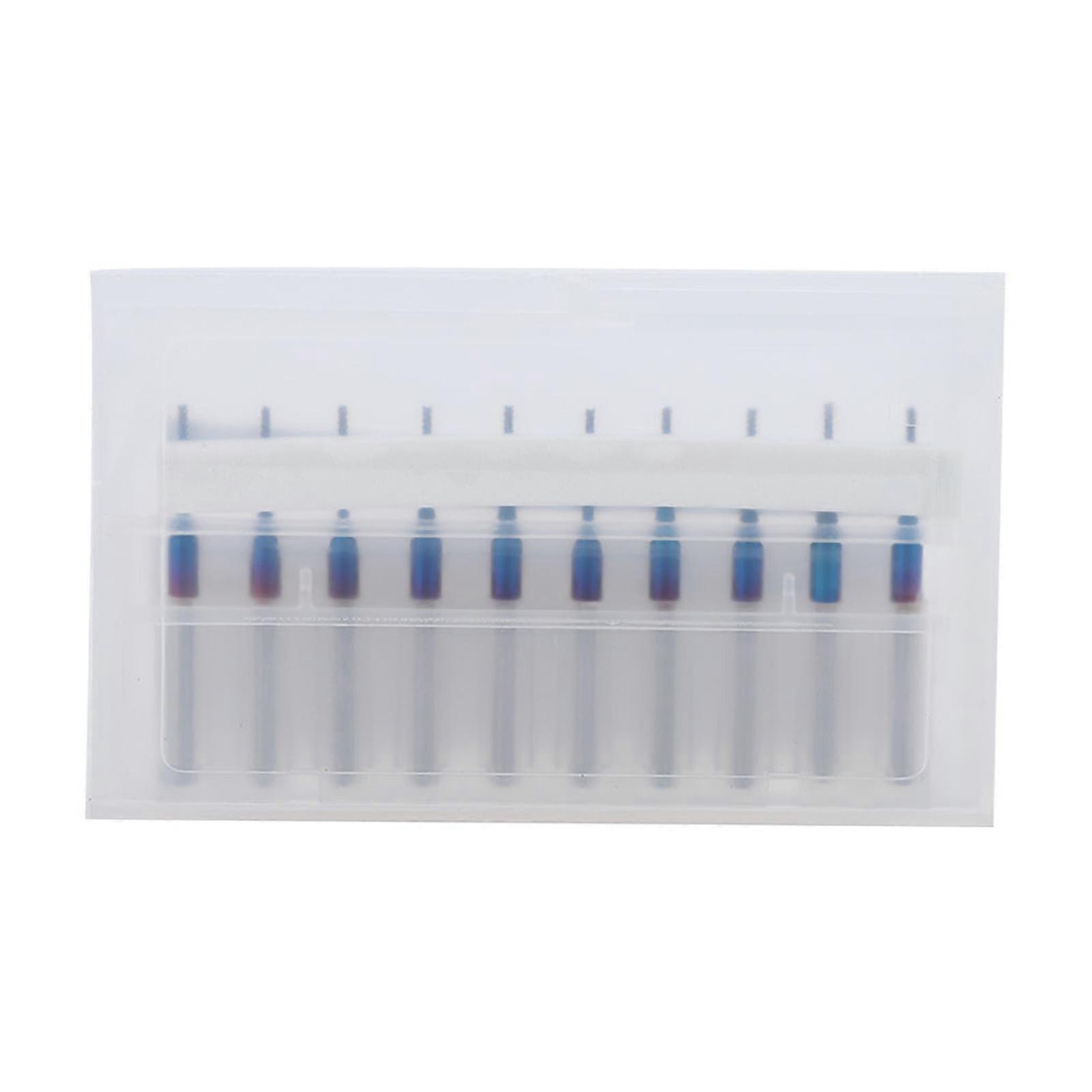 10pcs Carbide Router Cutting Bit Blue Corn End Mill Engraving Bit for CNC PCB Machinery (1.0mm)