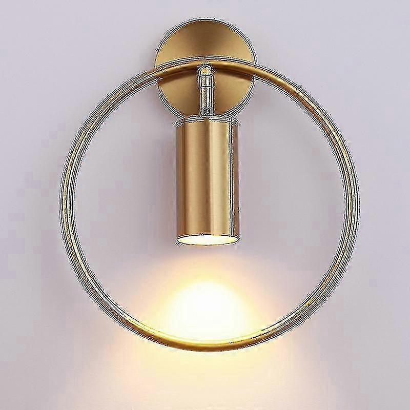 Wireless Sconces Light,ndoor Sconce Metal Circular Led Lights Fixture Dcor