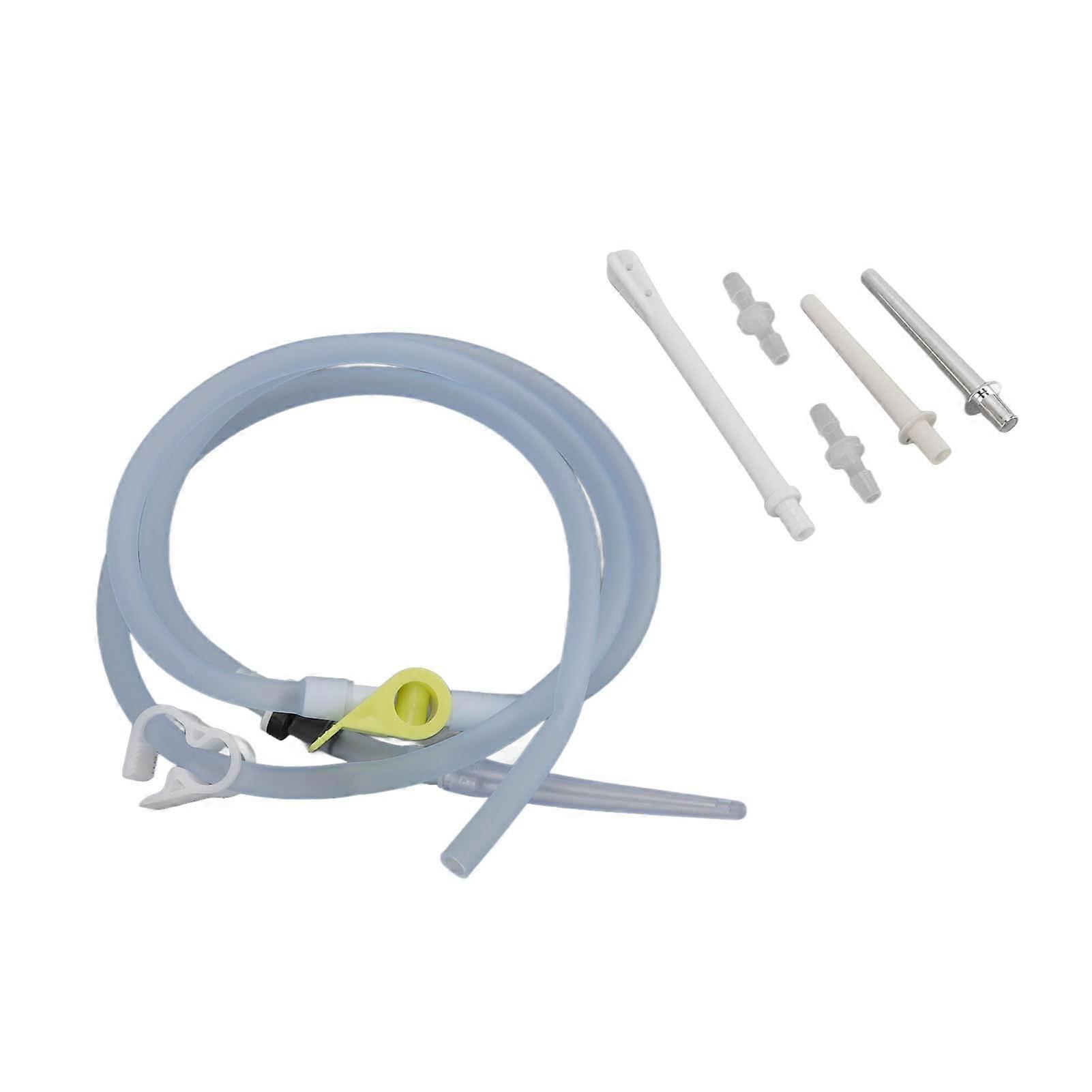 Enema Kit, Easy Assembly 1.5m Glossy Silicone Enema Pipe for Enema Bucket