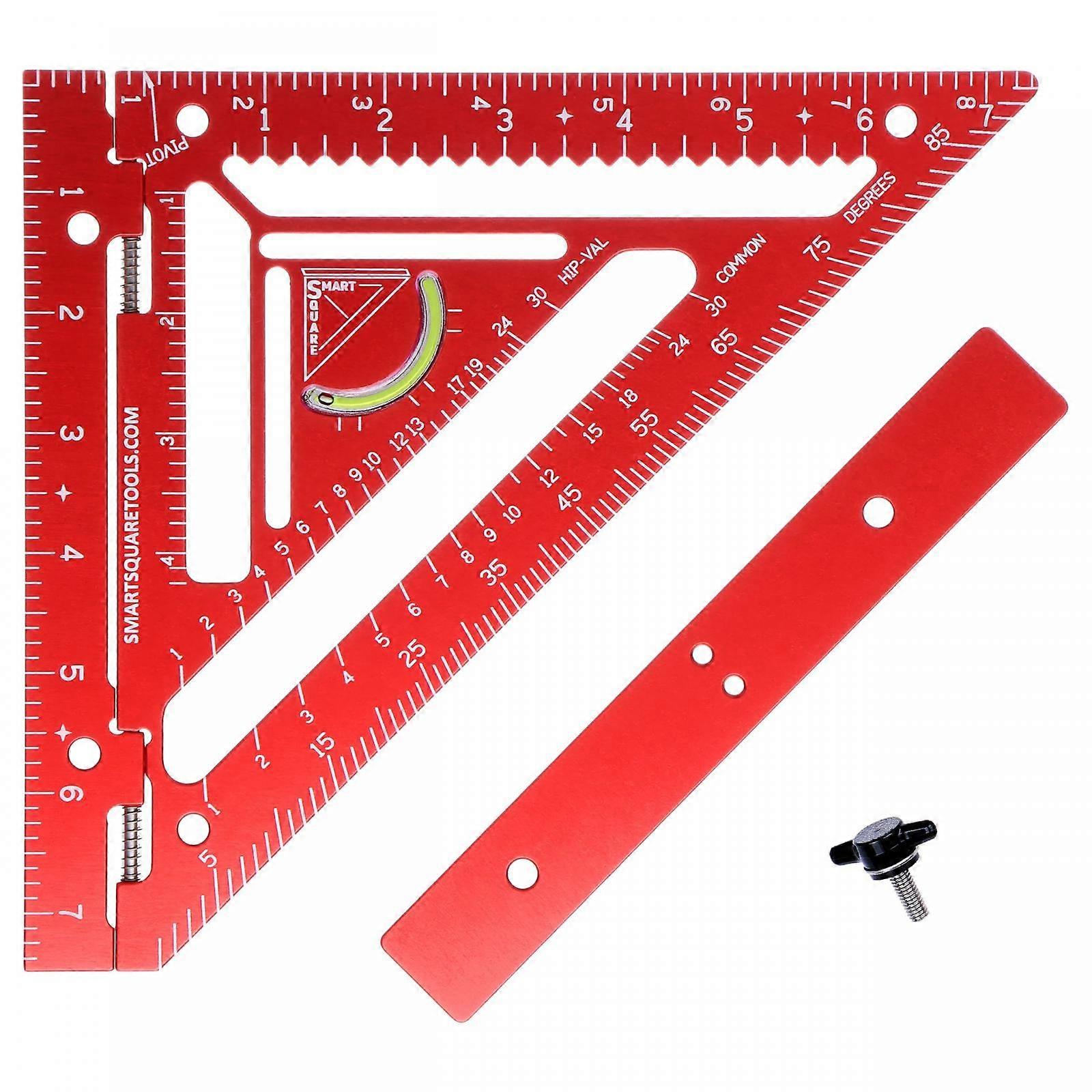 7.5" Premium Carpenter's Square with Smart Bubble - Jig Block - Precision Level Work - Repeatable Marking -GSLHL