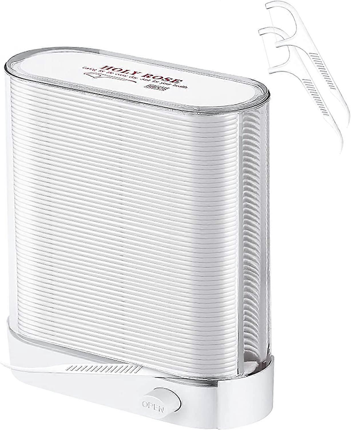 Dental Floss Picks White Dispenser Automatic Pop Up Floss ,Holy Rose 88 Count Boxed Dental Floss Hygiene and Tidy,Sealed ,Portable