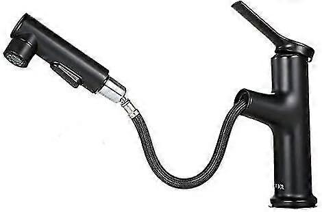 Lavatory Faucet 3 Spray Modes, Sink Mixer Tap With Pull Out Spray Zinc Alloy Polished