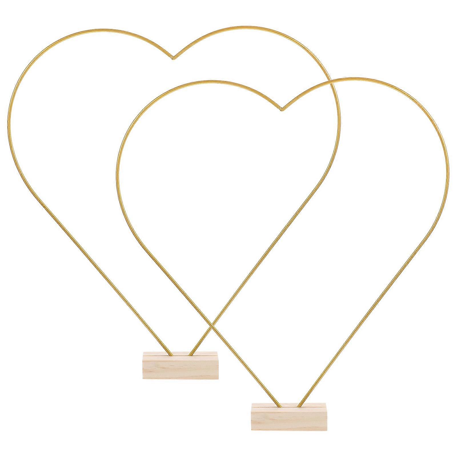 2 Sets Multi-function Metal Hoops Heart Shape Wreath Hoops Dreamcatcher Floral Hoops