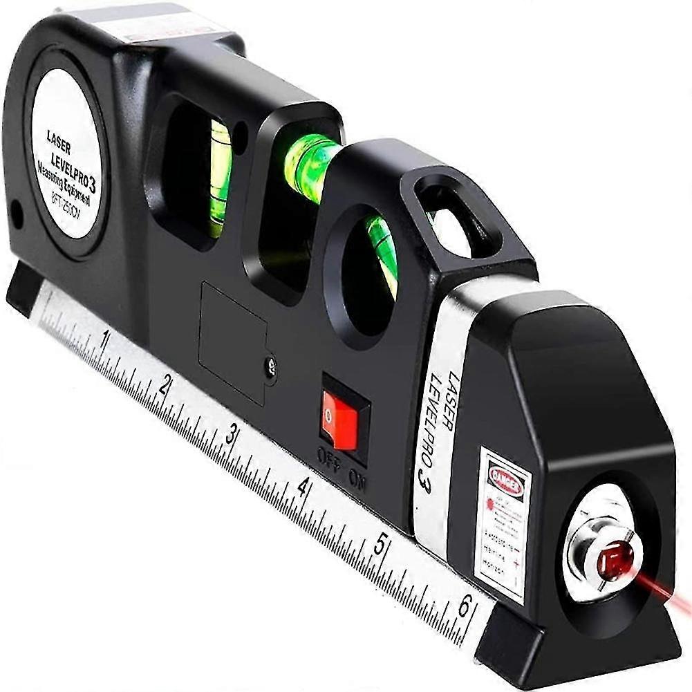 Laser-spirit Level With Tape Measure And Line, Adjusted Standard And Metric Rulers Laser-level Line Tool XYT