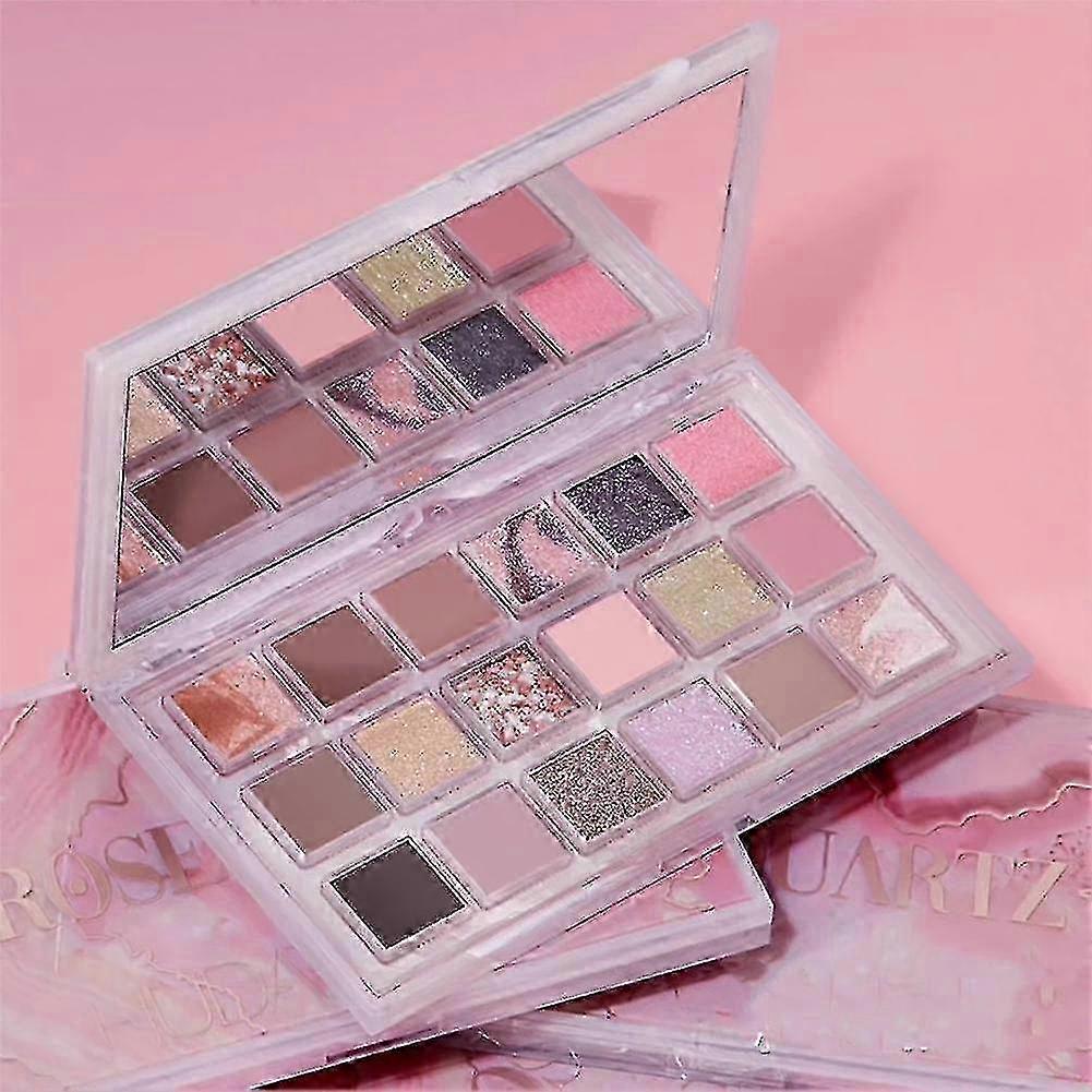 New Hudamoji Eyeshadow Palette Extreme Rose Quartz 18 Color Matte Flash - SS