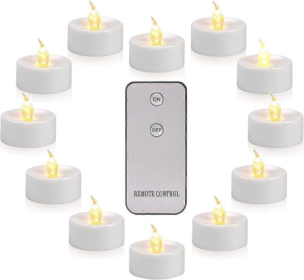 LED Tea Light, Flameless Flickering with Remote Control, Long Lasting Battery