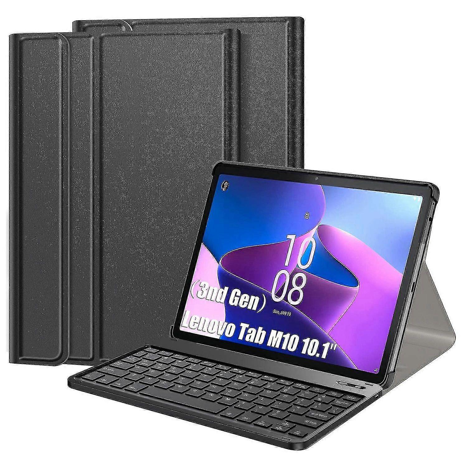For Lenovo Tab M10 (gen 3) Tb-328fu/tb-328xu Case With Bluetooth Keyboard Shockproof Stand Leather C