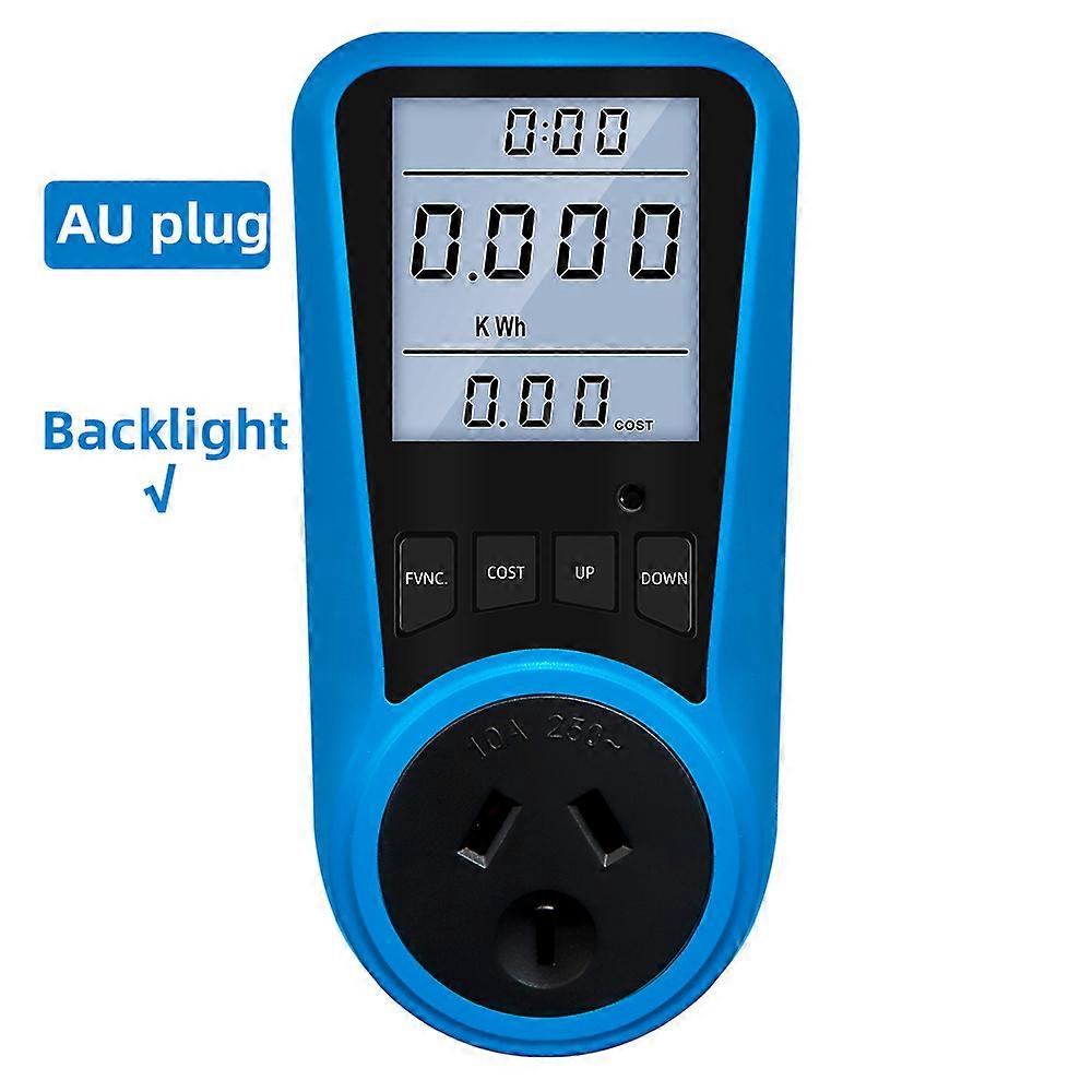 EU Plug Socket Digital Current Meter Voltmeter AC Power Meter Time Watt Power Energy Tester Wattmeter US UK AU FR BR IT Plug NEW