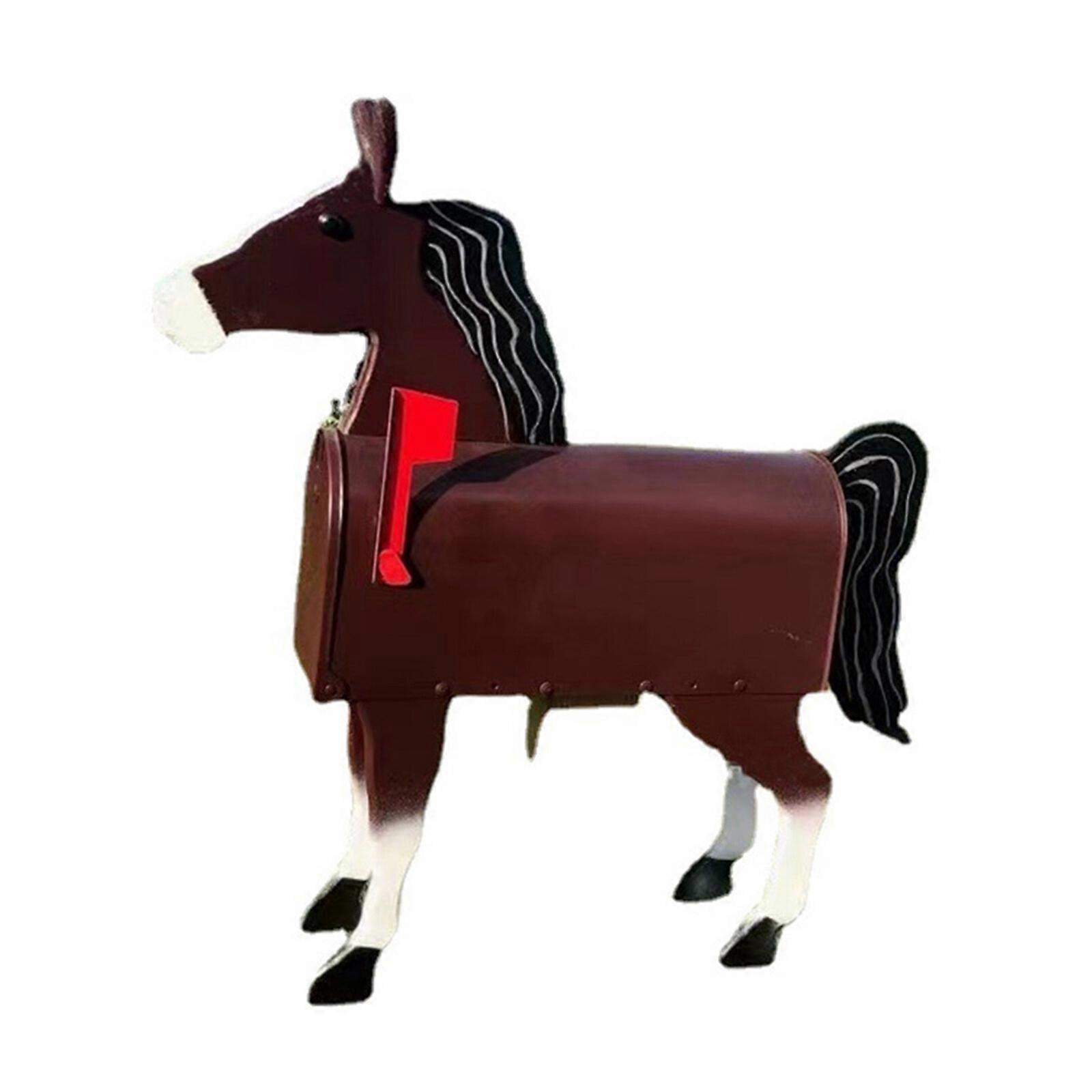 Unique Horse Cow Mailbox, Handmade Custom Weatherproof Mailbox Sculptures, Creative Personalized Mailbox,100% New