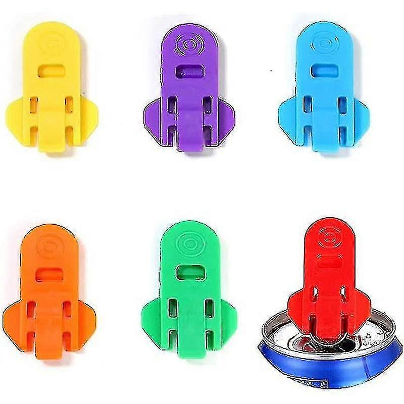 6 Pack Easy Can Opener Soda Beer Can Opener Beverage Can Cover Protector Compitiabe Withpop Beer Soda Drink Beverage