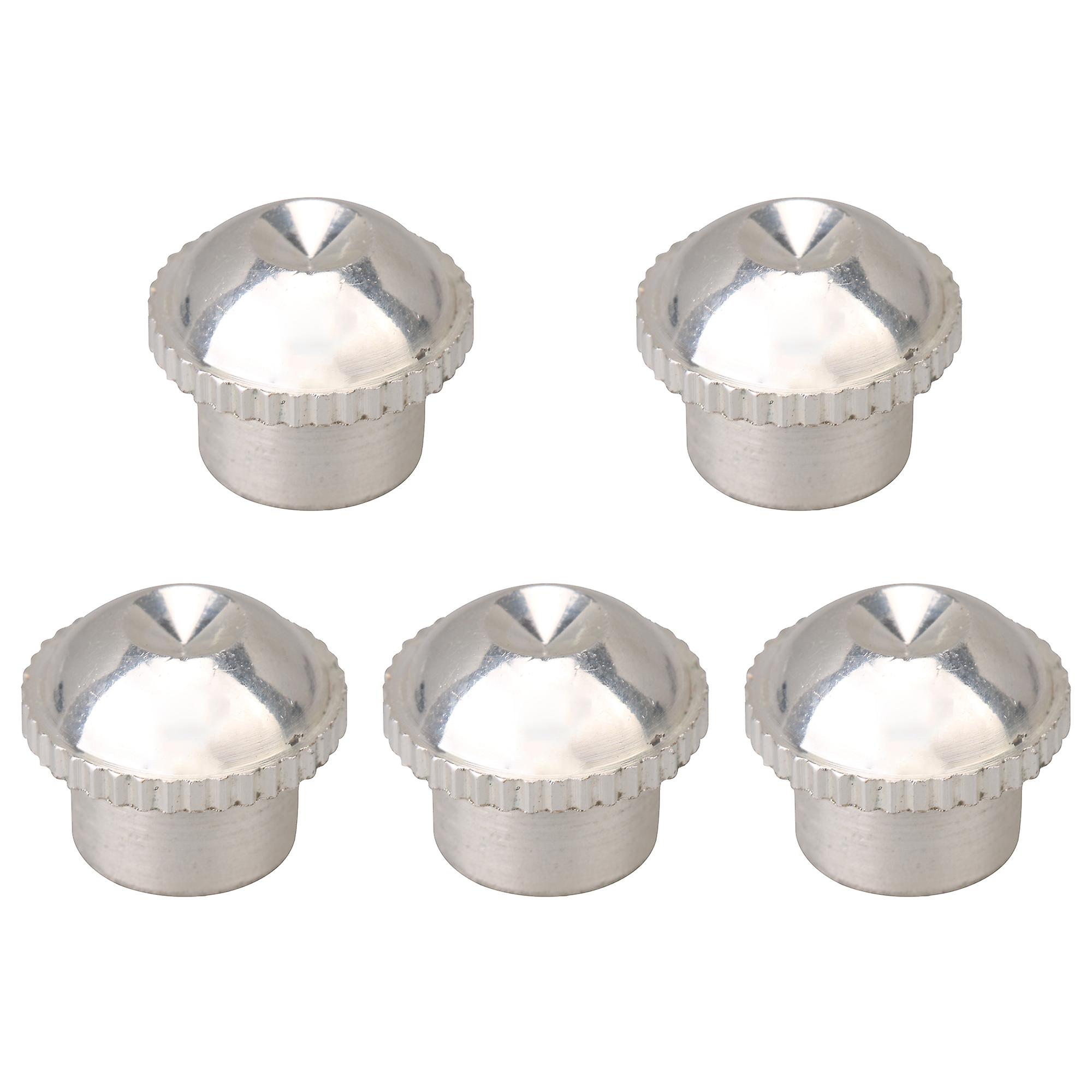5 x Silver Piccolo Nickel-Plated Metal Headjoint Crown Screw Caps
