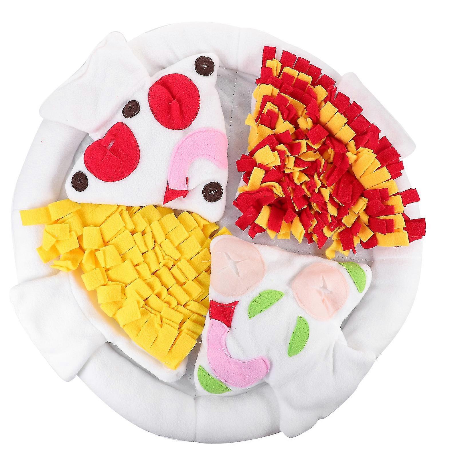 Dog Snuffle Mat Pizza Shape Pet Sniffing Pad Training Slow Feeding Mat Z