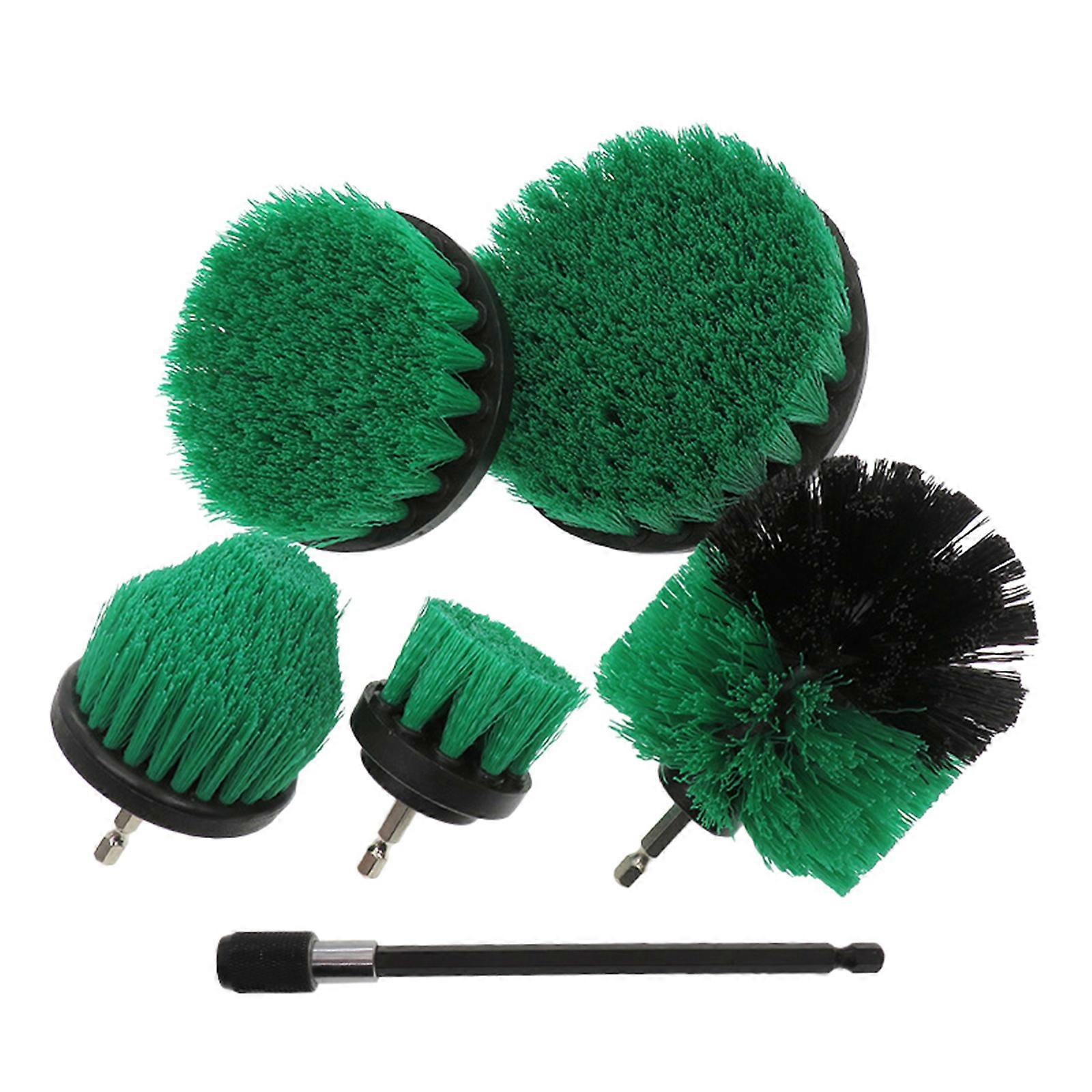 6 Pcs/Set Round for Head Scrubber Brushes Electric Drill Brush Kit for Tile Kitc