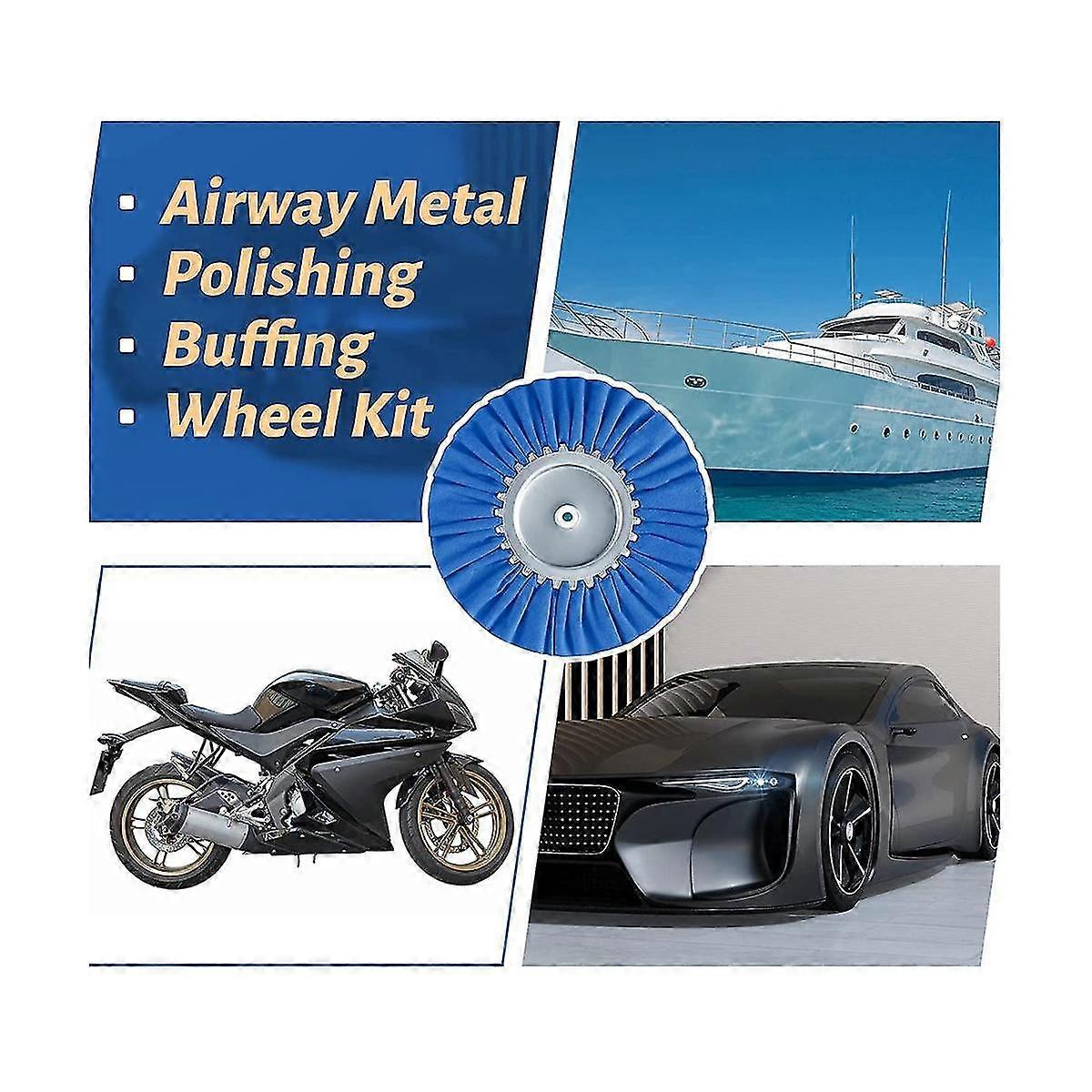 Woodstock D3091 6-Inch Hard Airway Buffing Wheel - 3/4" Hole For Metal Polishing & Plastics