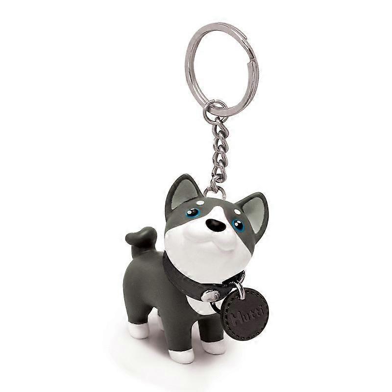 Corgi dog key ring gift puppy car key chain pendant women's bag puppy pendant(Ketti/black and white)