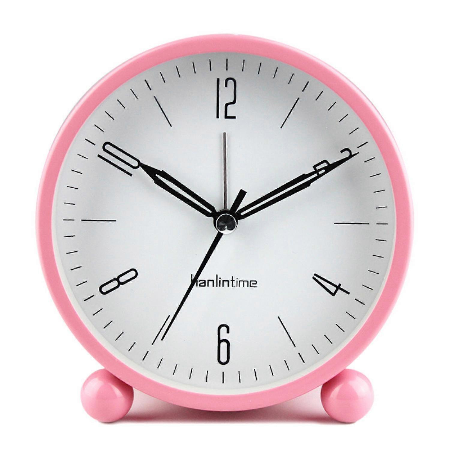 Alarm Clock Battery Operated, Silent Non Ticking Desk Clocks for Kids Student, Clock for Bedroom with Night Light Function, Simple Stylish Design-----