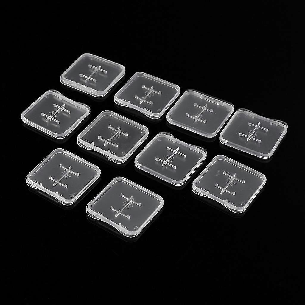 10pcs Clear Plastic Memory Card for Case for Micro SD MiC TF Card