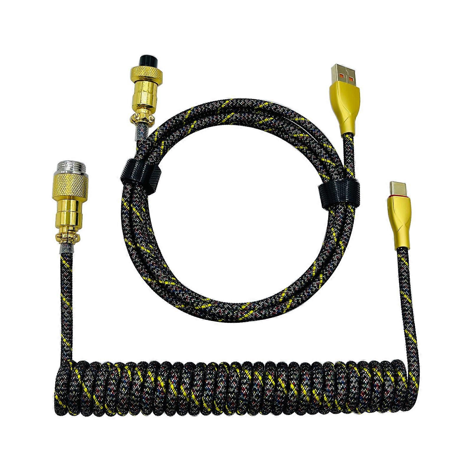 1.8m Type C USB Cable for Keyboard Aviation Connector RGB Keyboard Data Cable