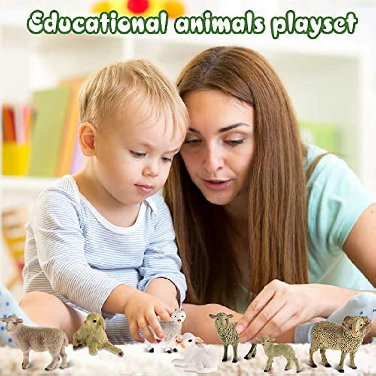 JOKFEICE Figure di Animali 4 pcs Realistico Plastica Mini Sea Animali Figurine Set Comprende Polpo, Manta Ray ecc. di Apprendimento Giocattoli Educativi, Regalo di Compleanno per I Bambini (B