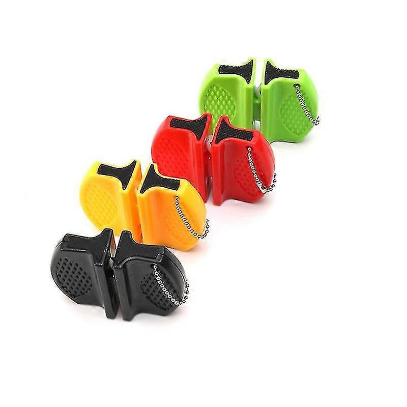 4pcs Small Knife Sharpener,mini Double-sided Portable Outdoor Household Quick Sharpener Kitchen Accessories