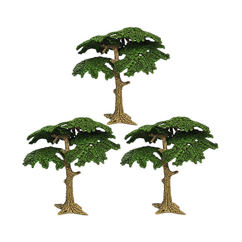 3PC Simulated Landscape Tree Model Mini Pine Tree Cypress Model Funny Kids Tree Toy Tree Decor Vivid Fake Tree Model for Home Office Decor Size S