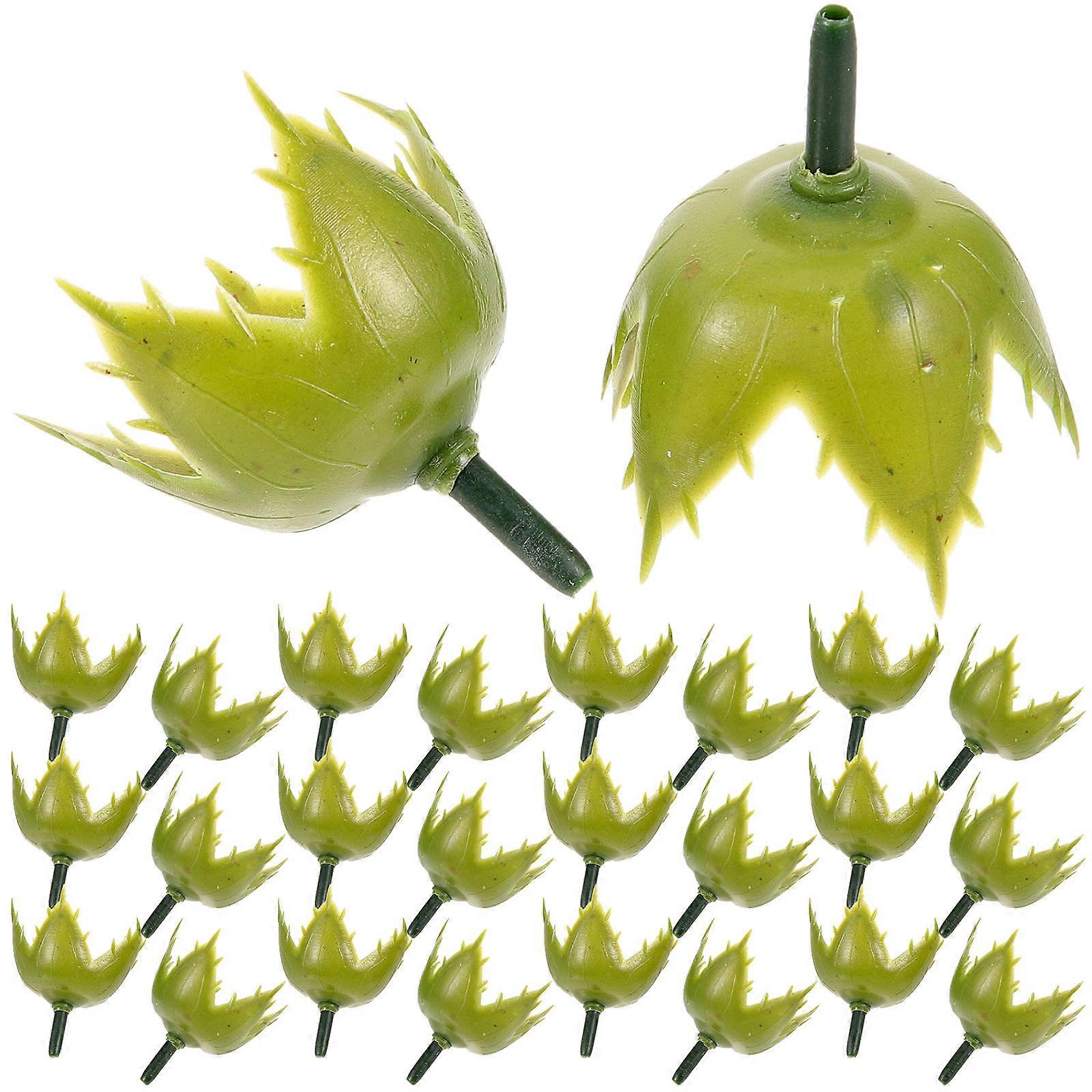 100 st Simulering Ros Blomma Foderblad Behållare Gör-det-själv Blomfoder Tillbehör