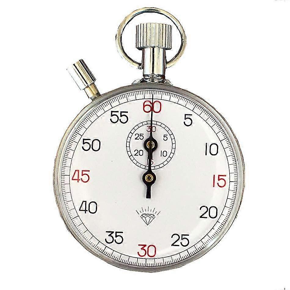 Mechanical Stopwatch Metal Timer Factory Referee Table (white)