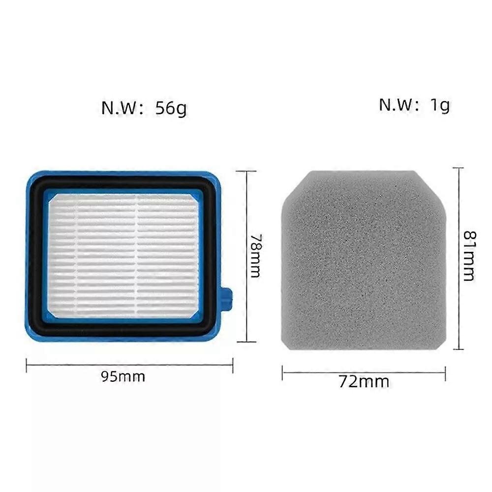 Filtres De Rechange Pour Aspirateur Electrolux Q6, Q7, Q8, WQ61, WQ71, WQ81 | Lot De 2 Filtres + Éponges + Brosse De Nettoyage