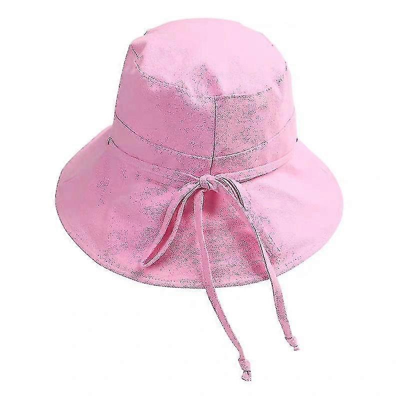 Sommar Bomull Kvinnor Casual Solid Bucket Hat Utomhus Solhattar
