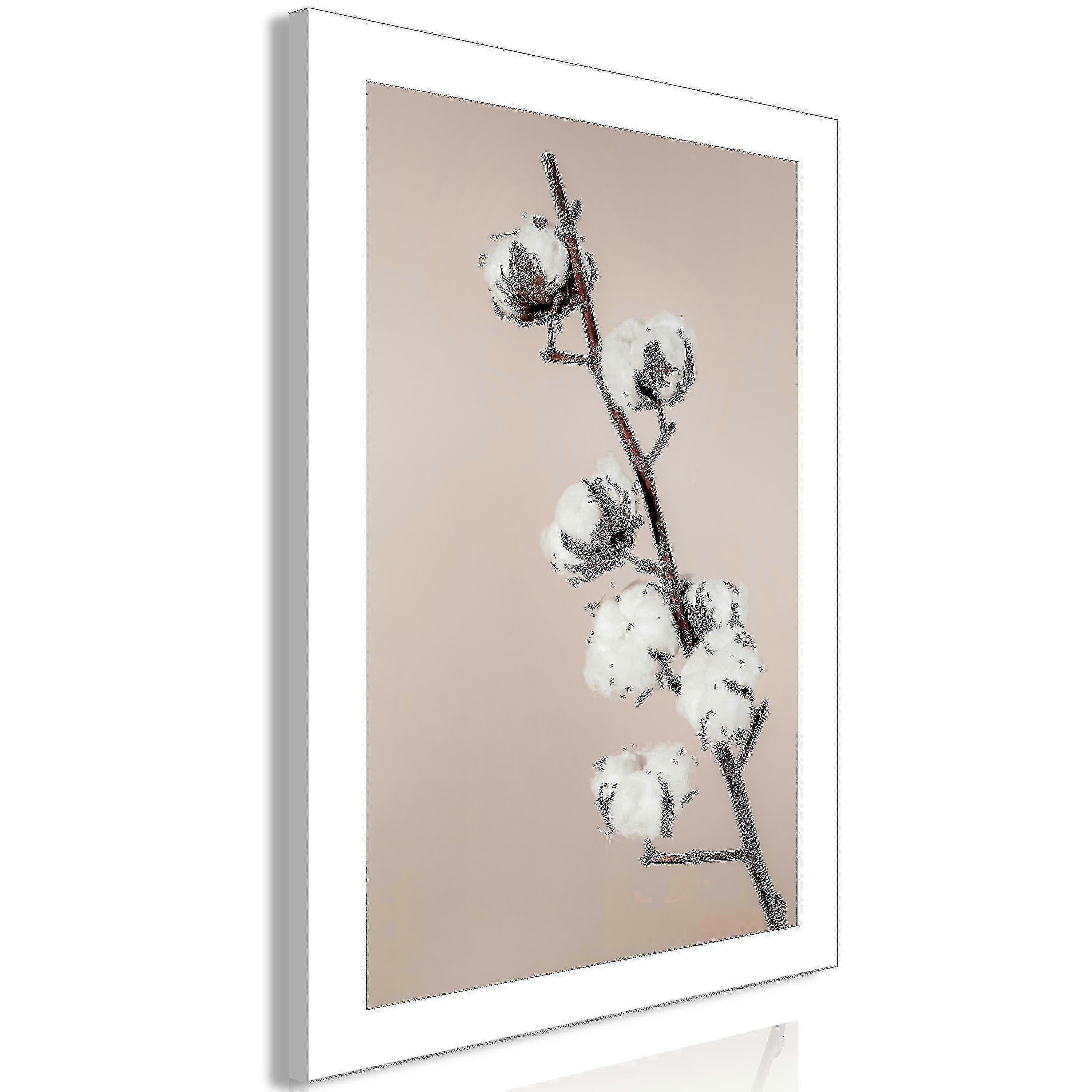 Impression sur toile - Douceur du coton (1 partie) Vertical