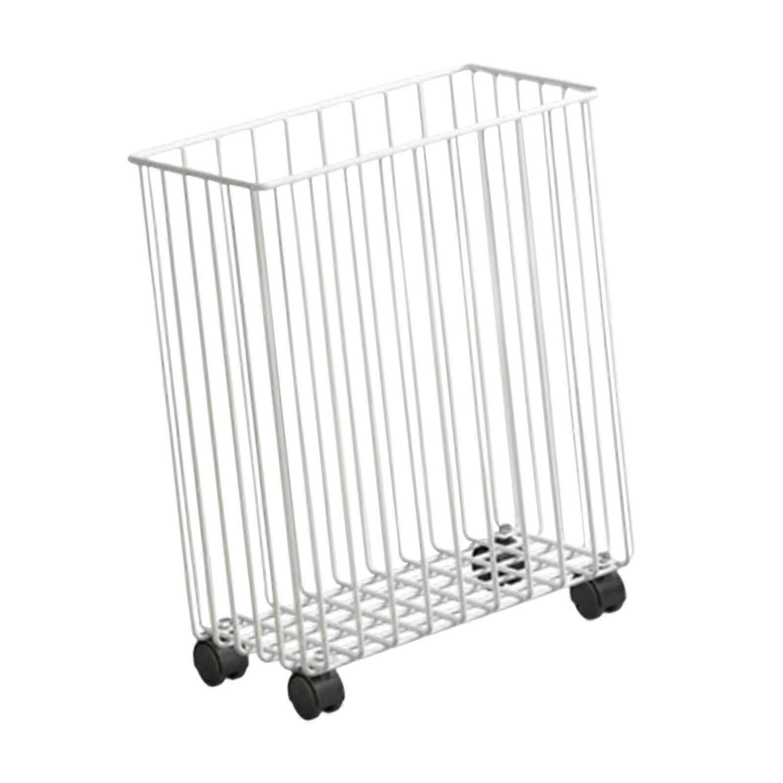 Vuile wasmand Multifunctionele wasmand met wiel voor halters wit