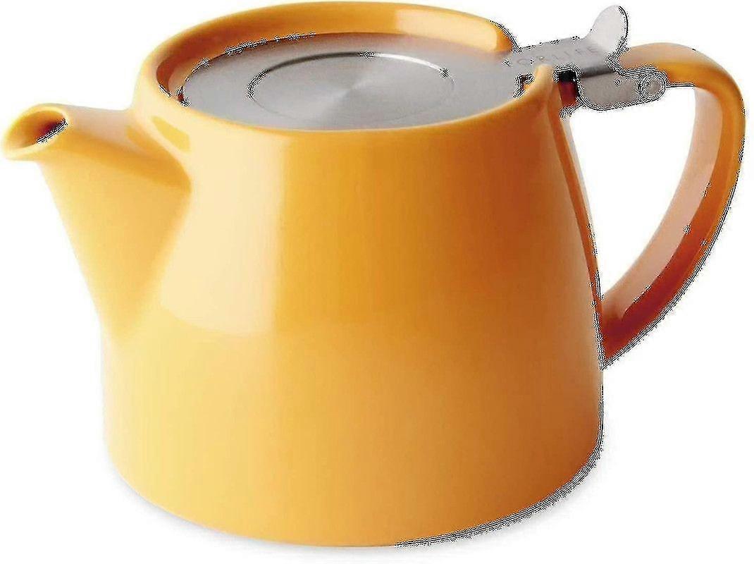 إبريق شاي جذع مع غطاء ومصفاة SLS ، 18 أونصة ، ماندرين - ylmyFit