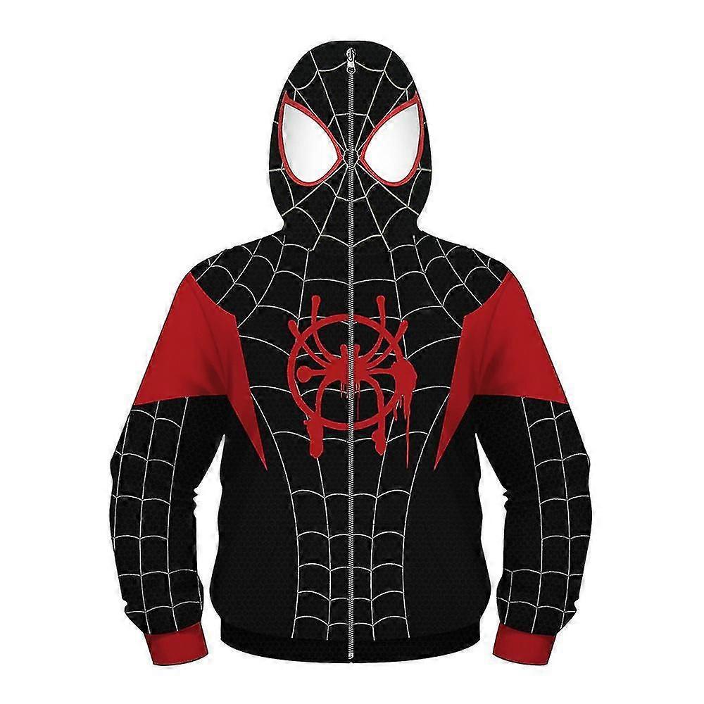 Kids Boy Spider-man Hoodies Hooded Zip Coat Sweatshirt Jacket Top Outwear Fans Gifts