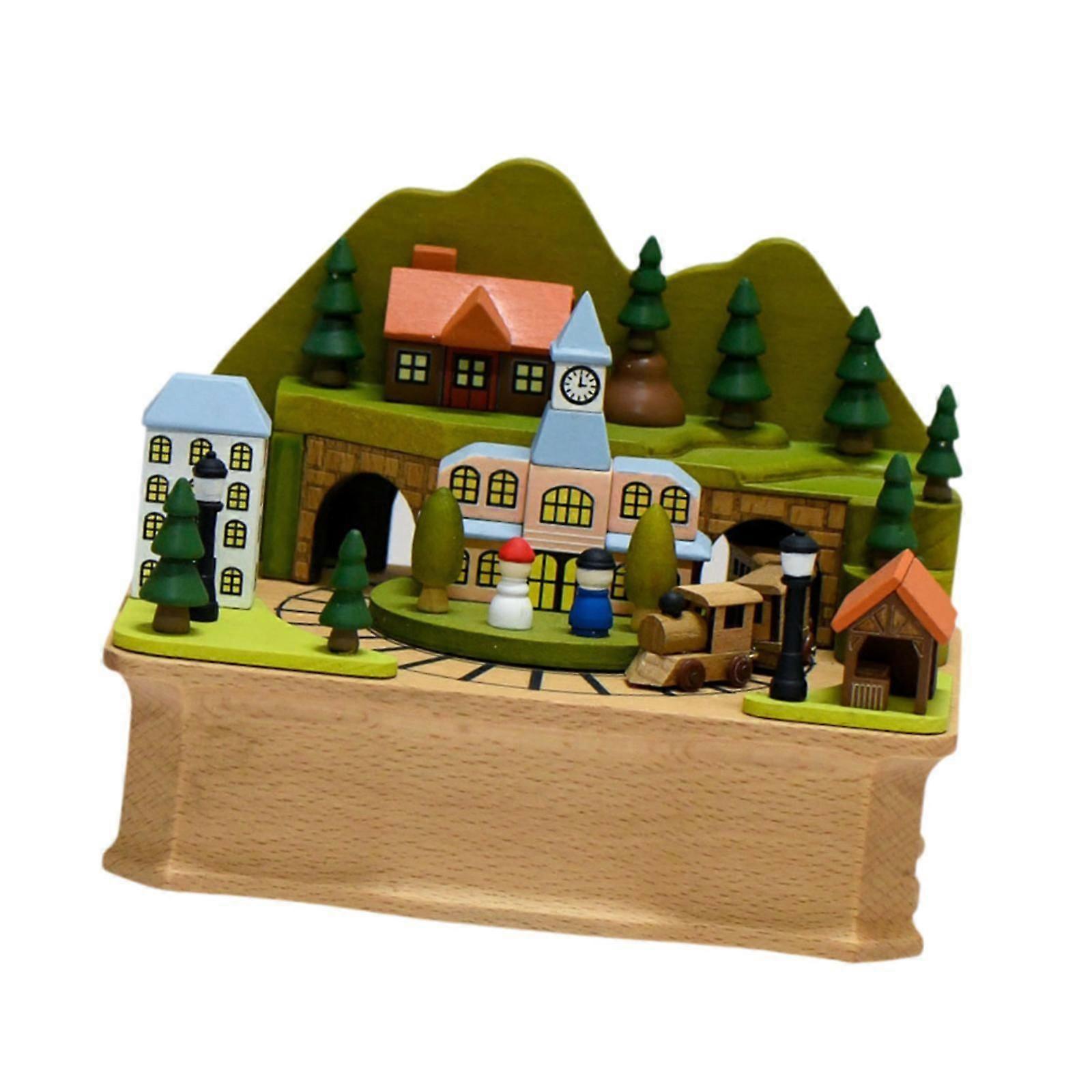 デスクトップデコレーションバースデーギフトバレンタイン用の回転オルゴールキャッスルおもちゃ