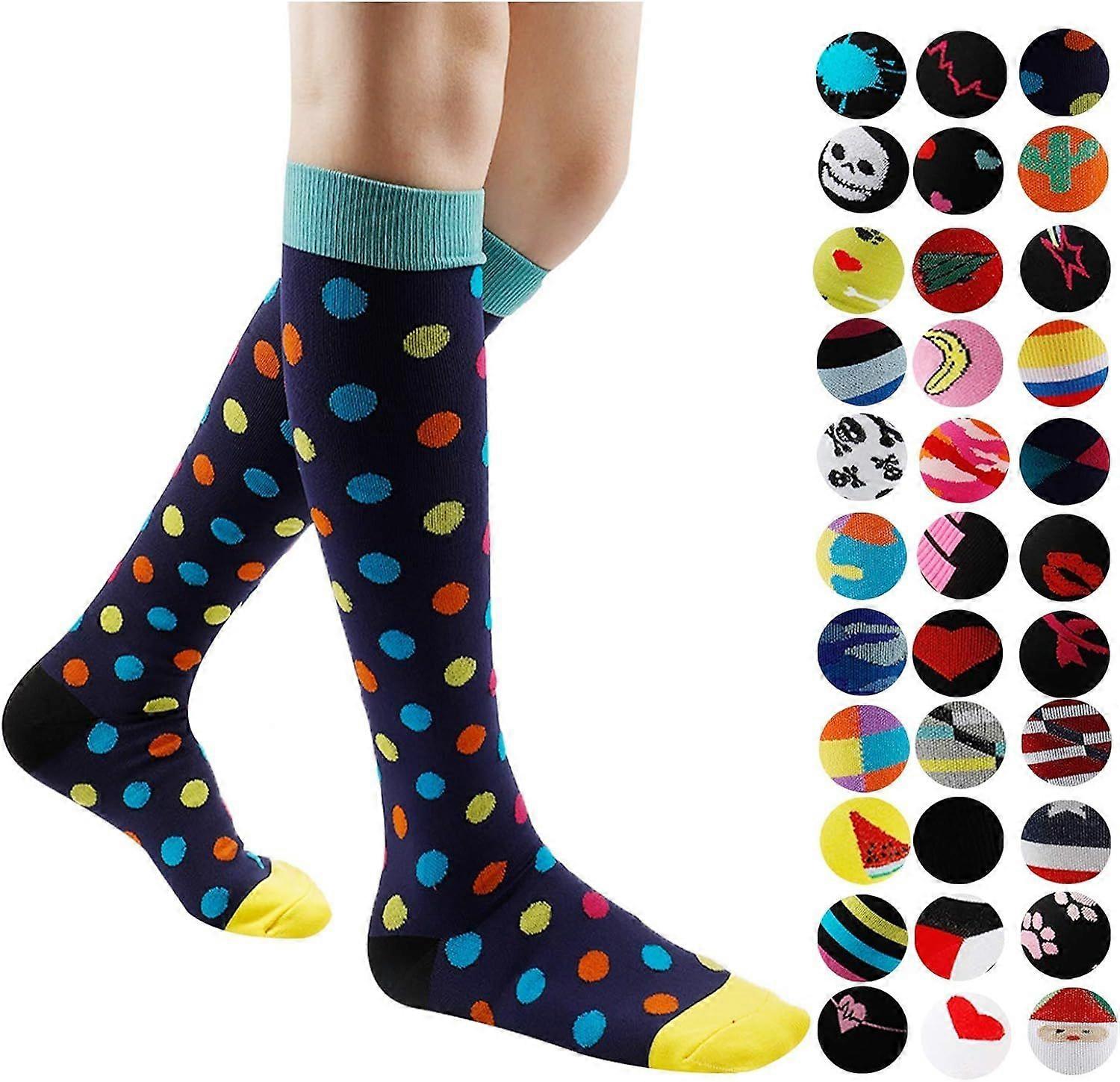 Colourful Dot Mountaineering Compression Socks