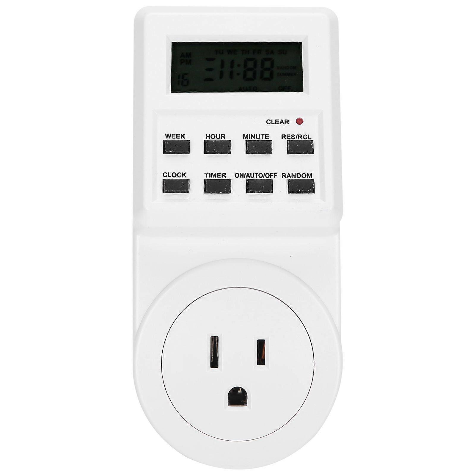 Timer Switch Plug Intelligent Programmable Outlet Timer Socket for Electrical Appliance(TST01US Plug 110V)