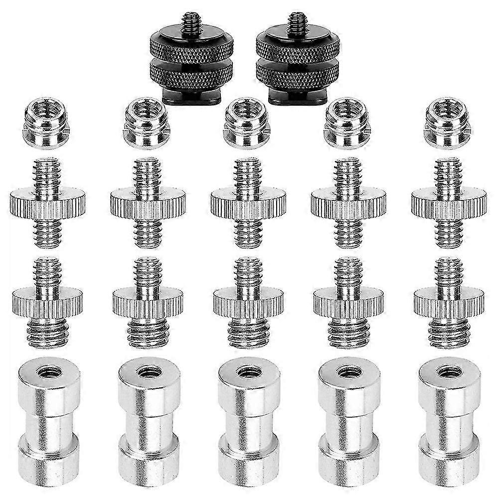 22 Pack Camera Converter Screw,1/4 to 3/8 Screw Adapter,1/4 to 1/4 Screw Adapter,for Camera Tripod-Yvan