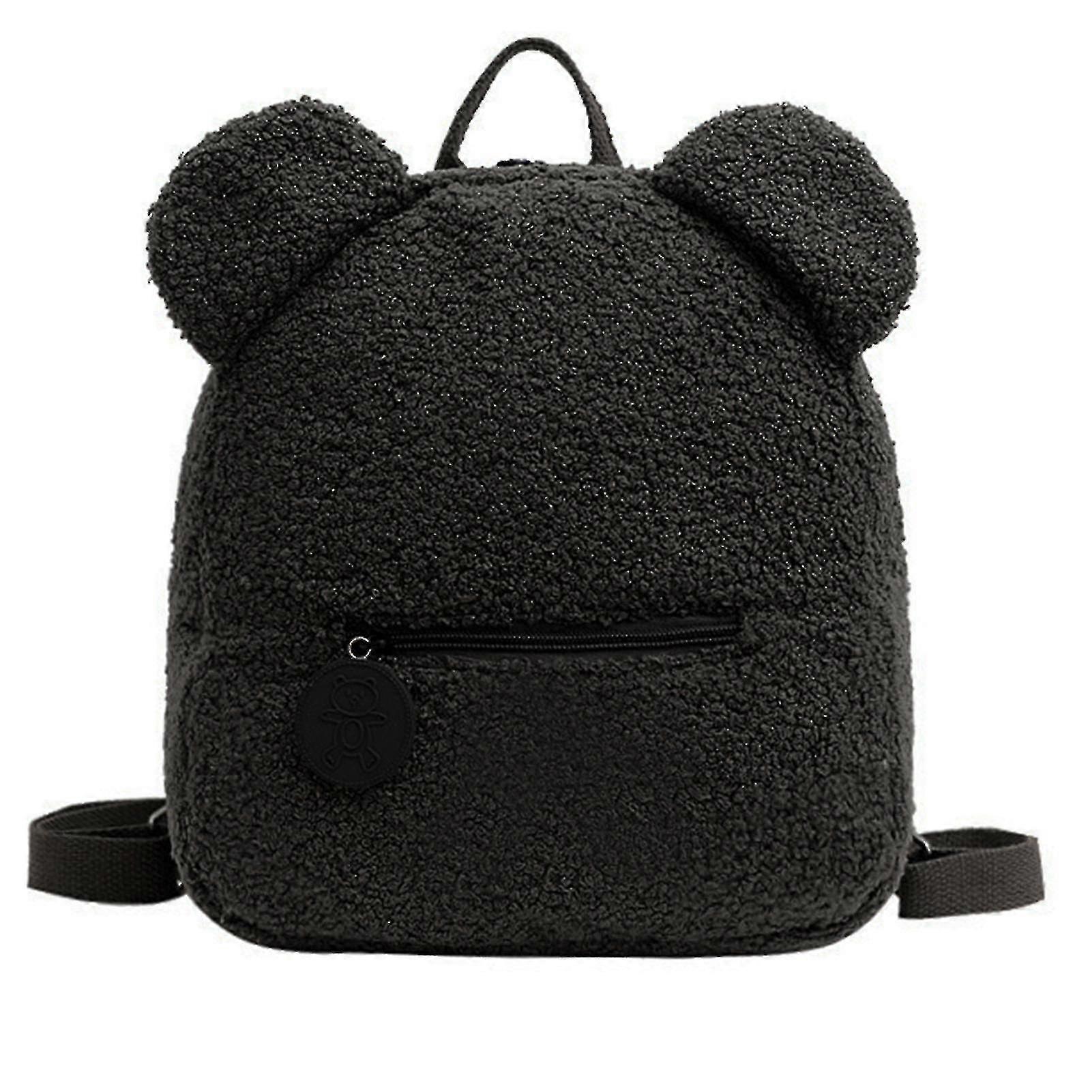 Bear Shape Backpack Innovative Cashmere Soft To Touch School Bags For Students