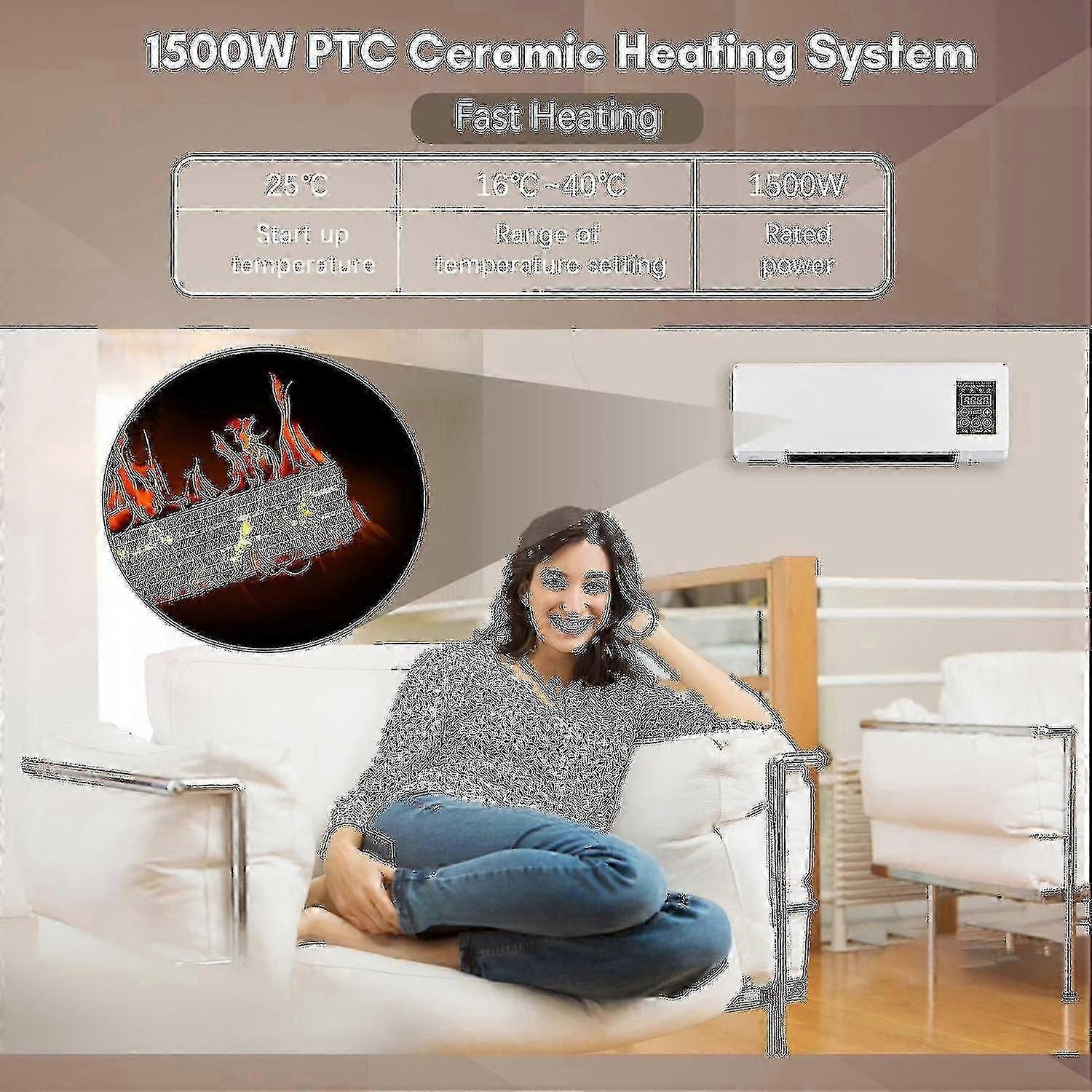 Portable Heater And Air Conditioner Combo Wall Mounted Desktop 2in1 ...