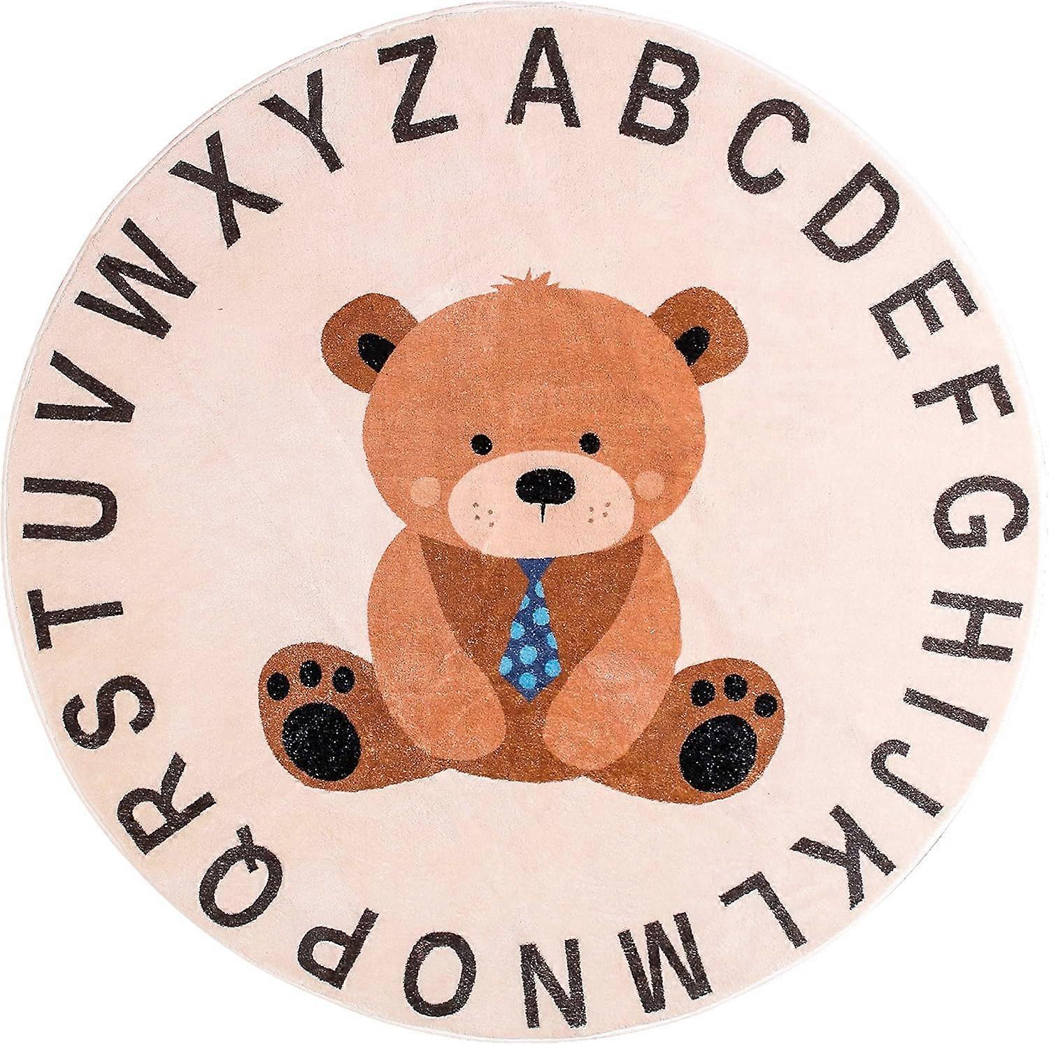 Soft round cartoon cute bear rug for children