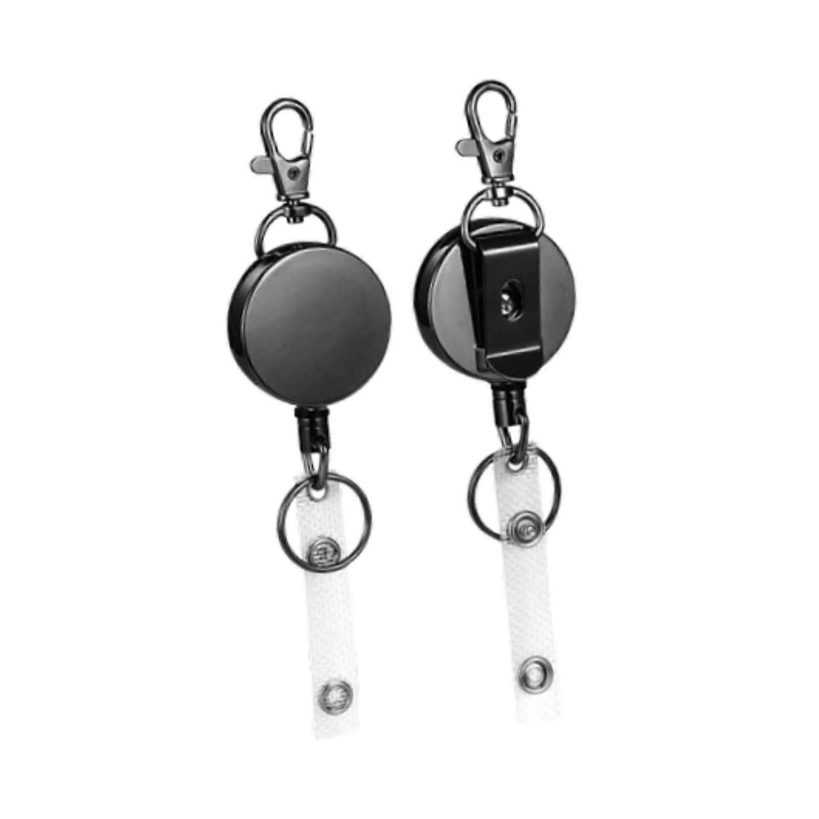 2 Pieces Badge Holder Reels for Hanging Name Card for Student Office Workers
