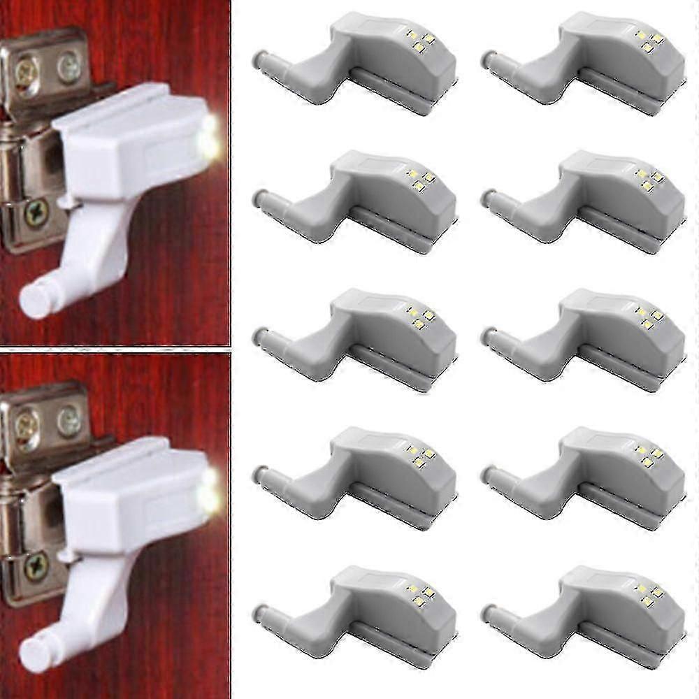 1/10pcs Led Hinge Sensor Light Wardrobe Lights Closet Cabinet Night Lamp