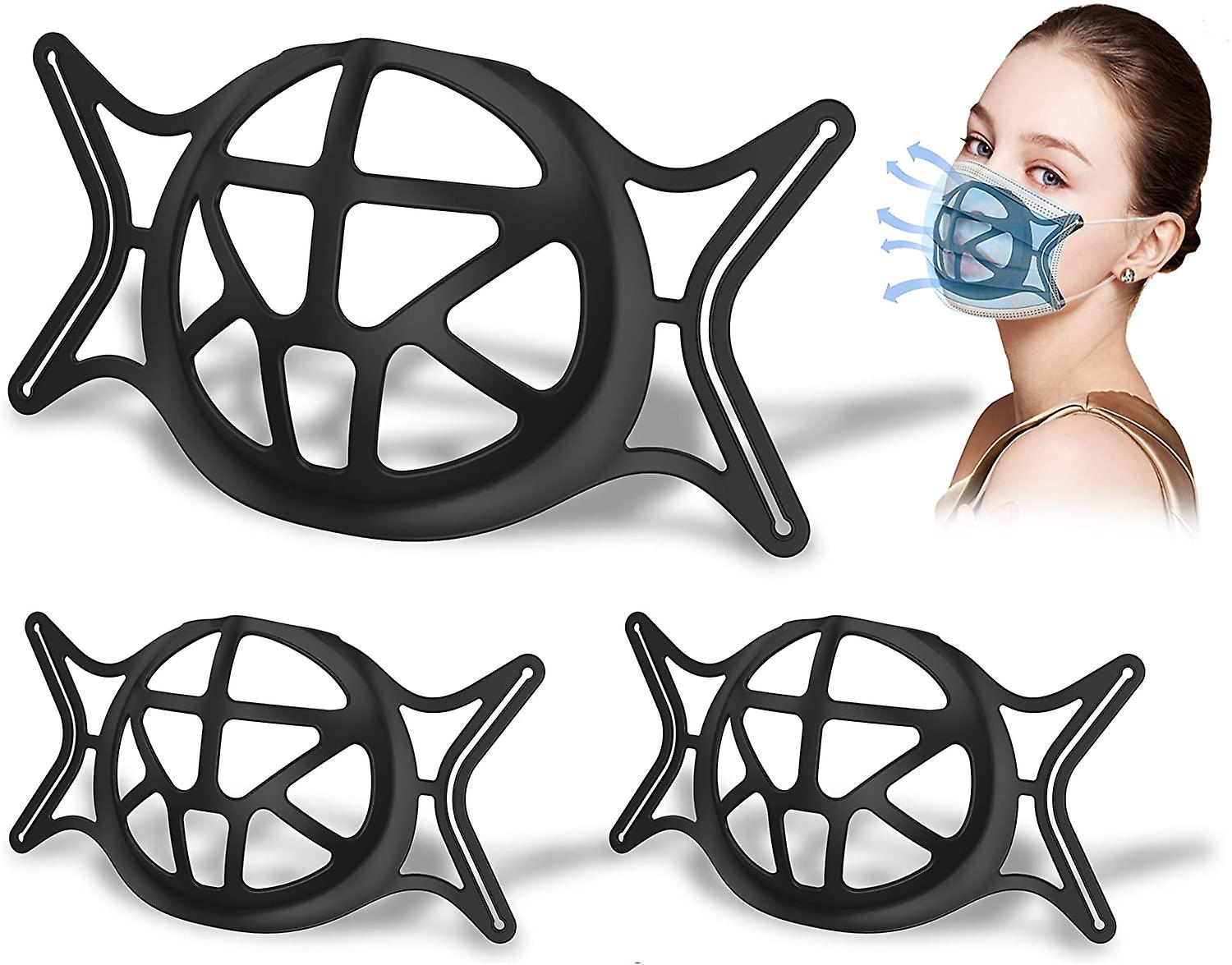 Upgraded 3D Silicone Bracket Cool Bracket with Turtle Shape for More Breathing Room(Black3PCS)