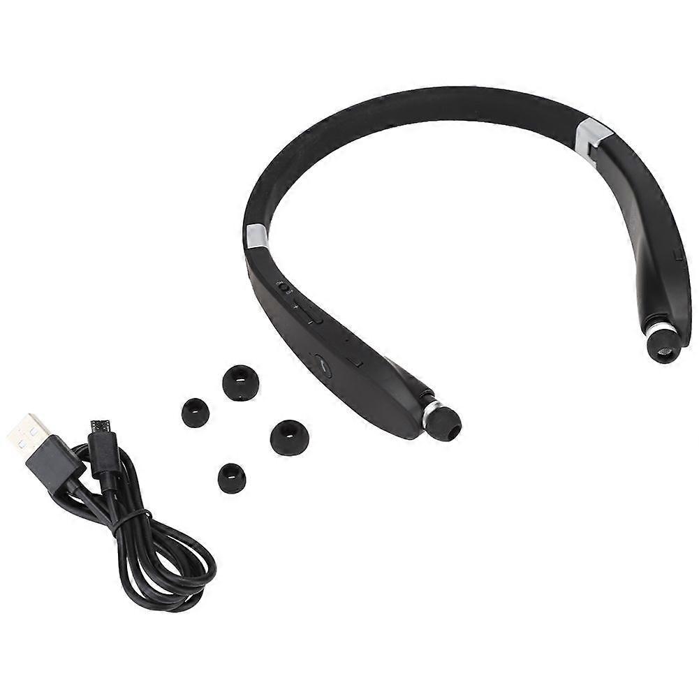 SX-991 Foldable Neck Hanging Type Telescopic Headset Wireless Bluetooth Earphone(Black)