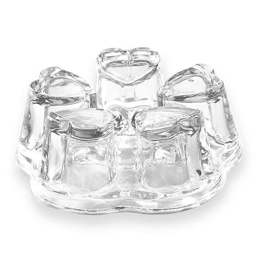Crystal Teapot Heating Sole Glass Teapot with Heart-Shaped Heater for Tea and Beverages, Elegant Design and Durable Material